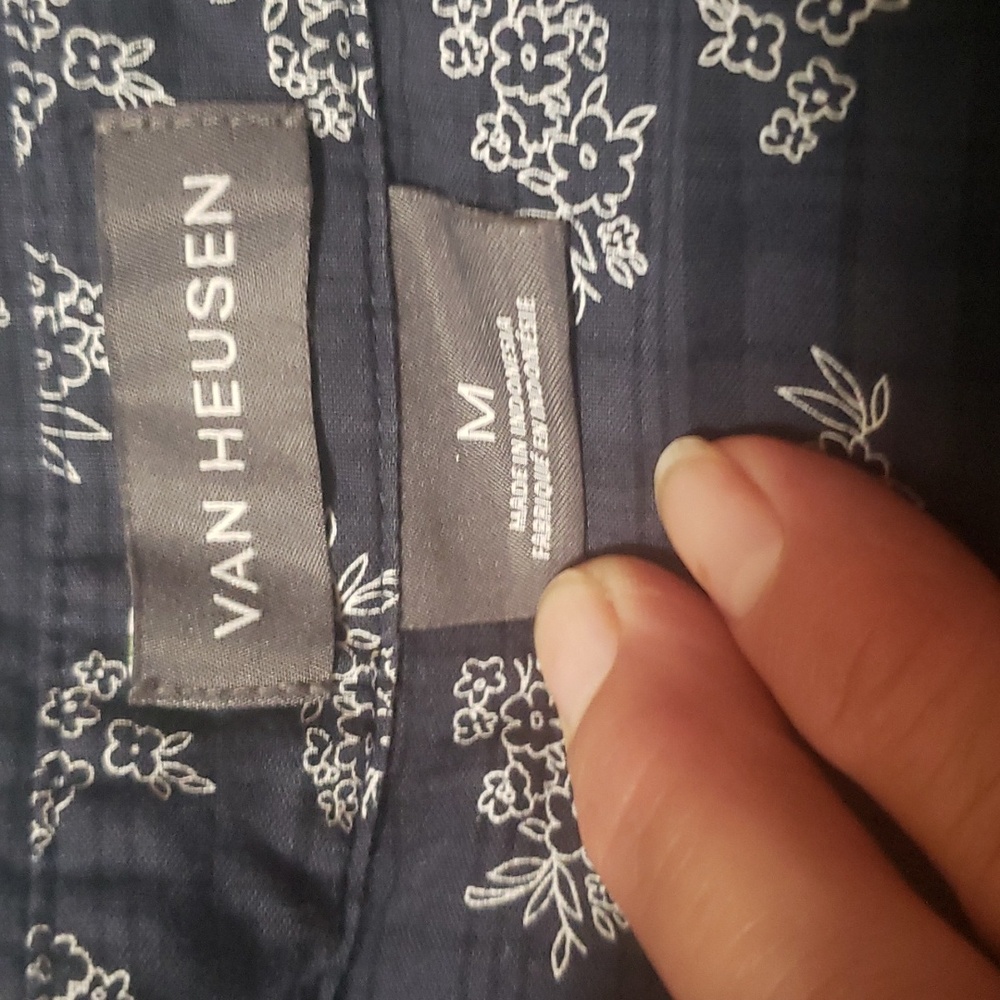 Van Heusen blue flowered blouse